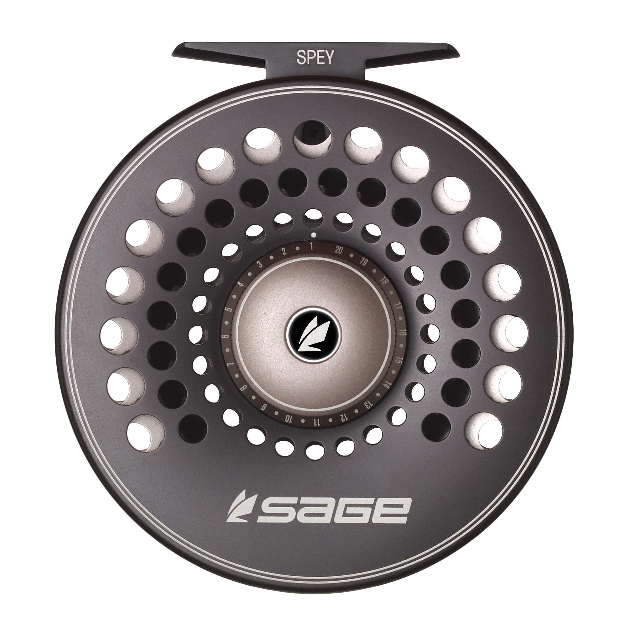 Sage Spey Reel in Stealth and Silver
